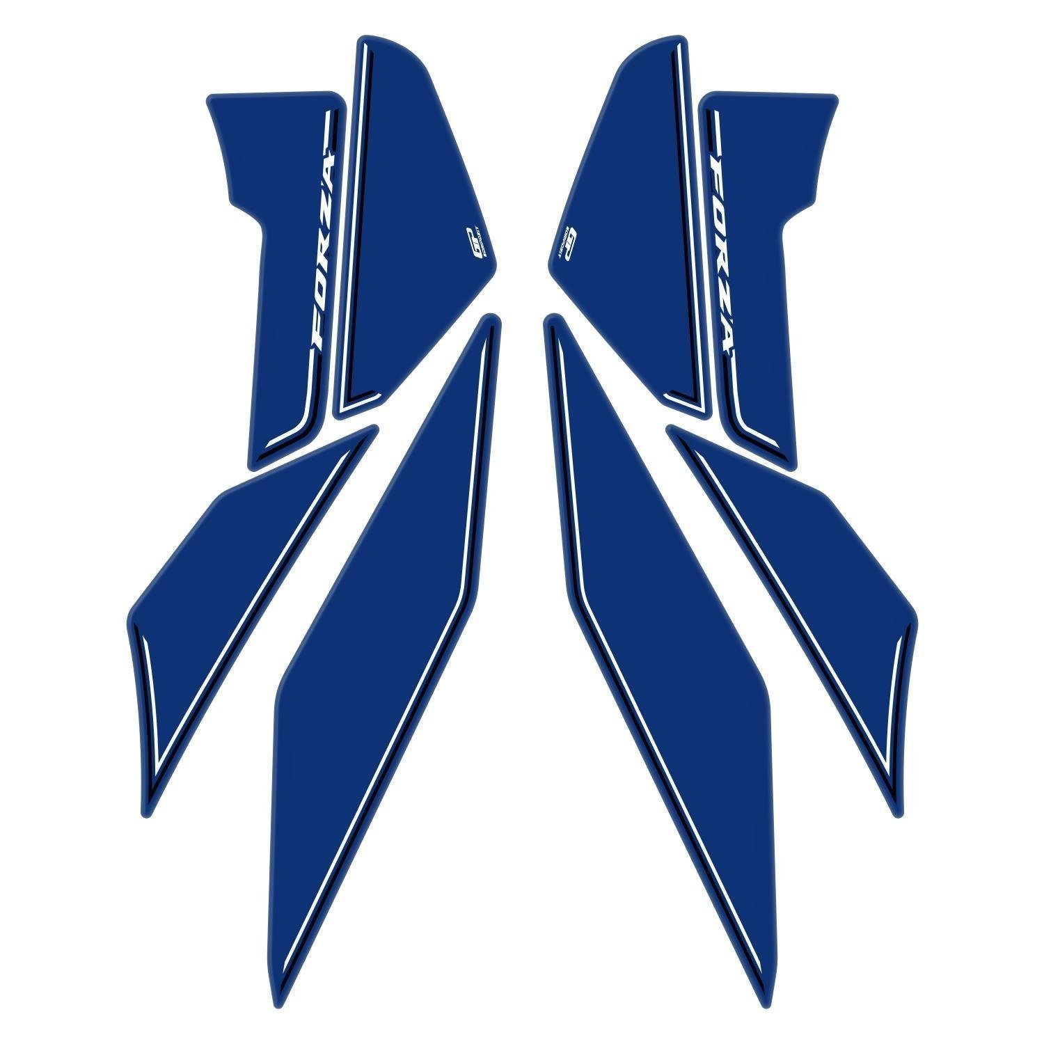 GP Kompozit Honda Forza 250 2018-2025 Uyumlu Yan Alt Ayak Pad Mavi