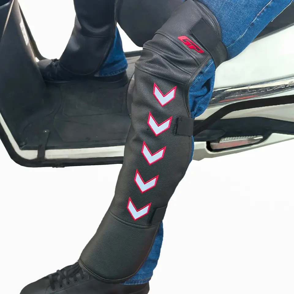 GP Kompozit Universal Bacak Koruma Örtüsü Siyah-Kırmızı (1 Adet Boyunluk Hediye)