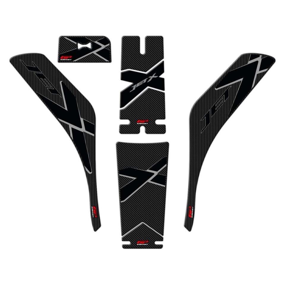 GP Kompozit SYM Jet X 125 2022-2025 Uyumlu Tank Pad Seti Karbon