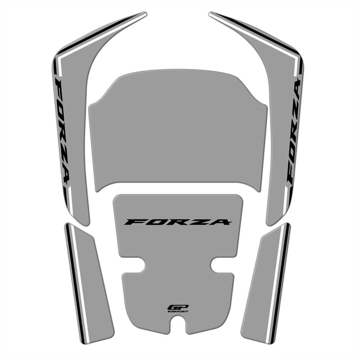 GP Kompozit Honda Forza 250 2018-2025 Uyumlu Tank Pad Nardo Gri