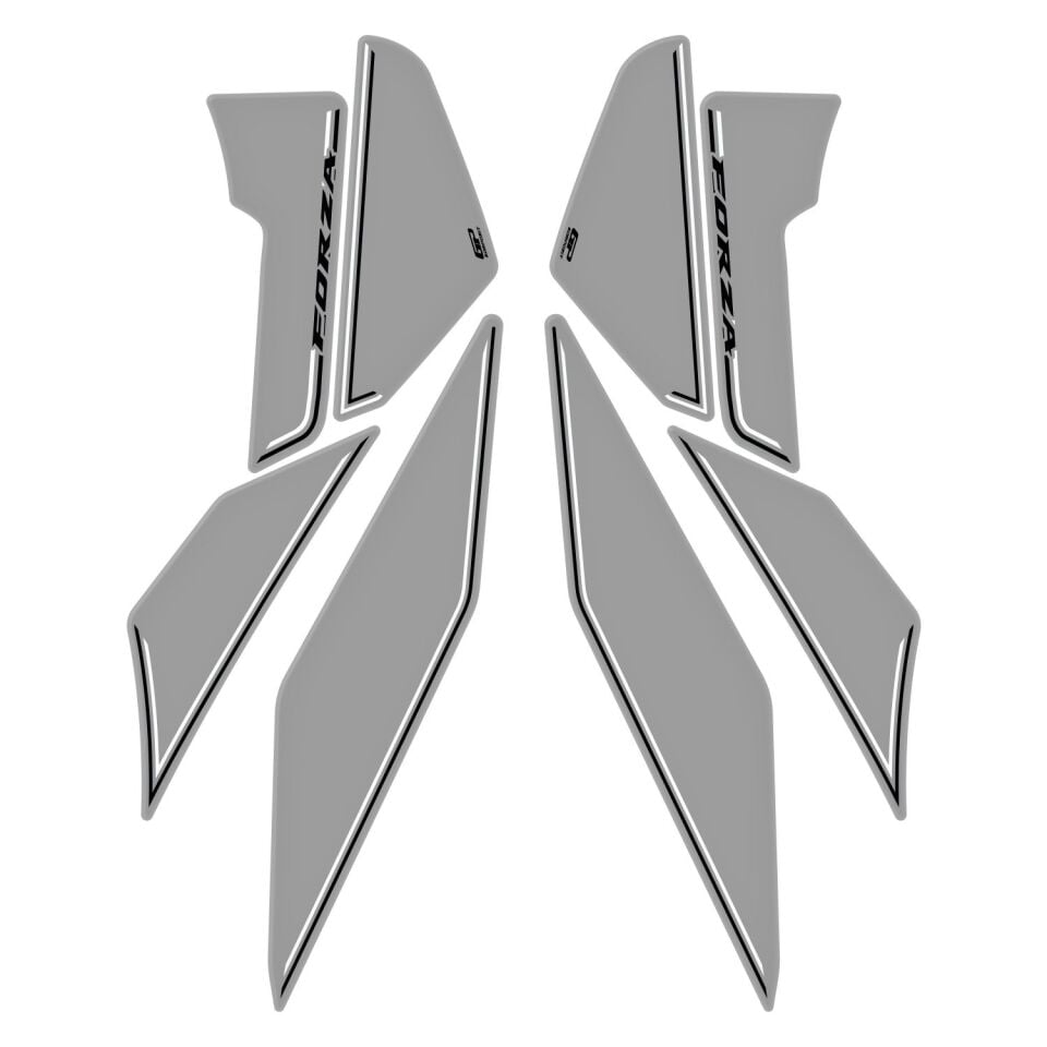 GP Kompozit Honda Forza 250 2018-2025 Uyumlu Yan Alt Ayak Pad Nardo Gri