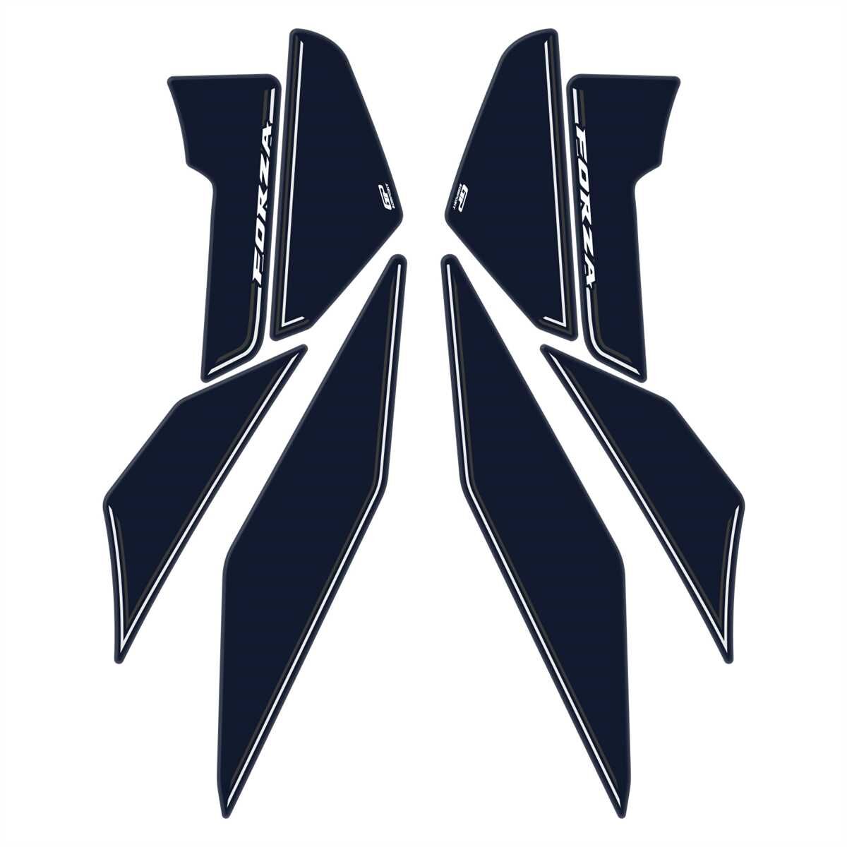 GP Kompozit Honda Forza 250 2018-2025 Uyumlu Yan Alt Ayak Pad Lacivert