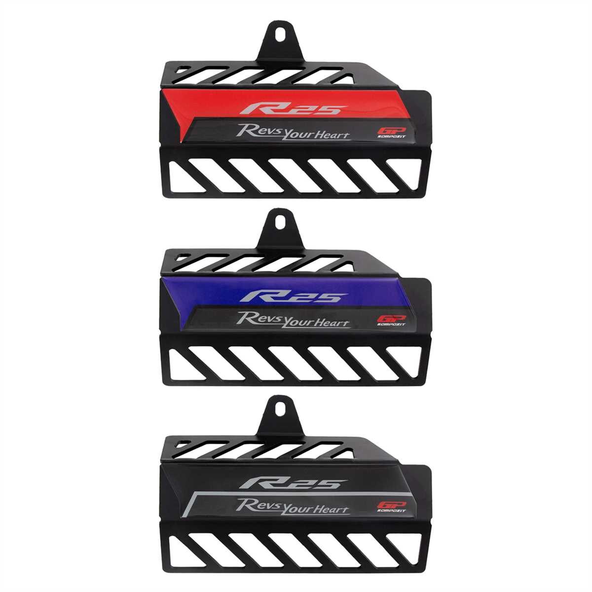 GP Kompozit Yamaha R25 2016-2024 Uyumlu Egzoz Koruma Kapağı Siyah MAVİ