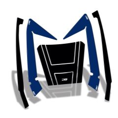 GP Kompozit Honda Forza 250 2018-2025 Uyumlu Çanta Pad Seti Mavi