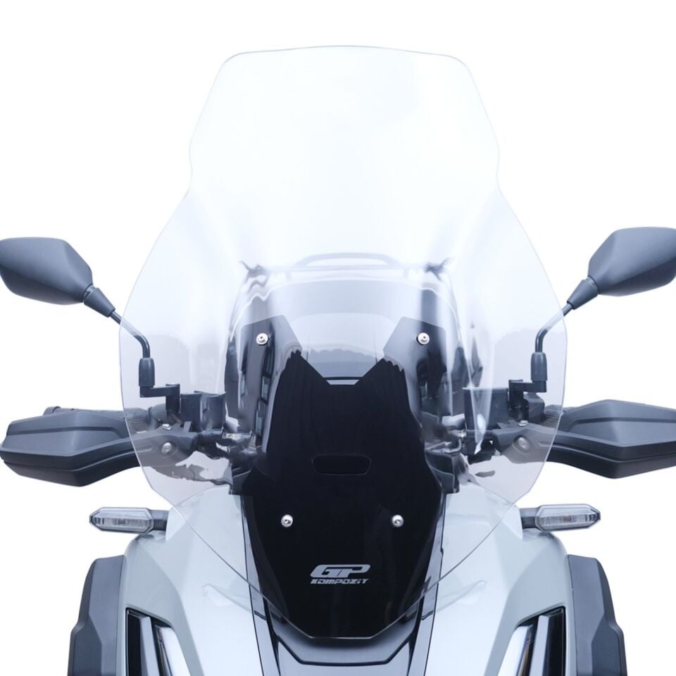 GP Kompozit Honda ADV 350 2023-2025 Uyumlu Baskılı Ön Cam Şeffaf 62 CM