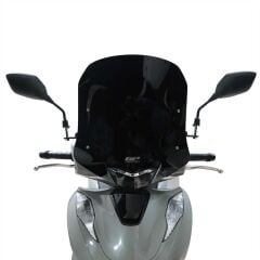 GP Kompozit Honda SH 125 2024-2025 Uyumlu Kısa Ön Cam Siyah 41 cm