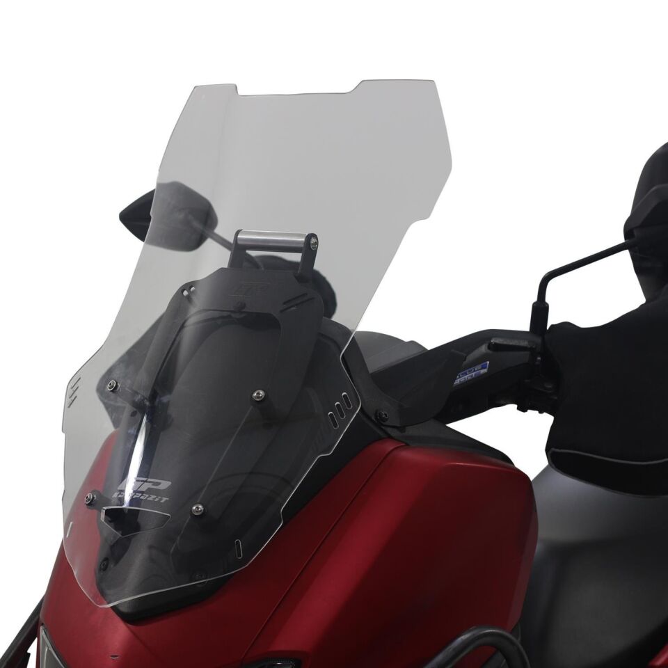 GP Kompozit Yamaha NMAX 125 / 155 2021-2024 Uyumlu Ön Cam Siyah 61 CM