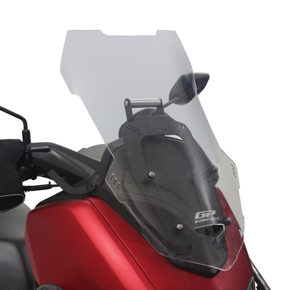 GP Kompozit Yamaha NMAX 125 / 155 2021-2024 Uyumlu Ön Cam Siyah 61 CM