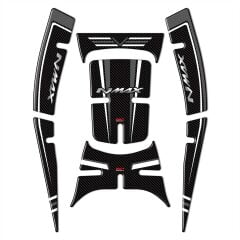 GP Kompozit Yamaha NMAX 125 / 155 2021-2024 Uyumlu Tank Pad Seti Gri