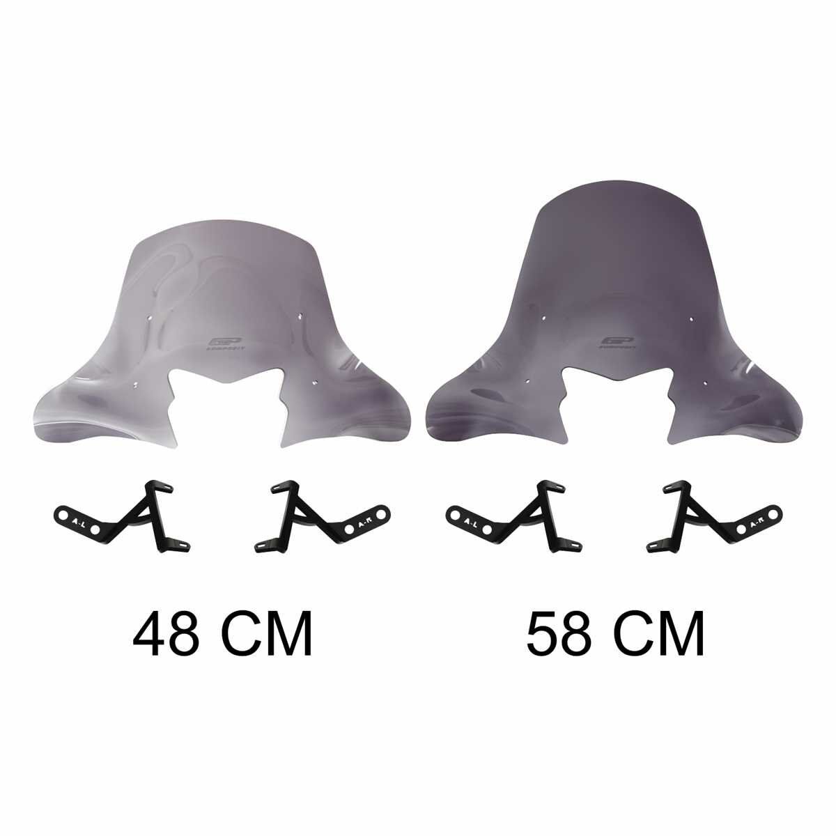 GP Kompozit Honda Activa 2023-2024 Uyumlu Ön Cam Füme 48 cm