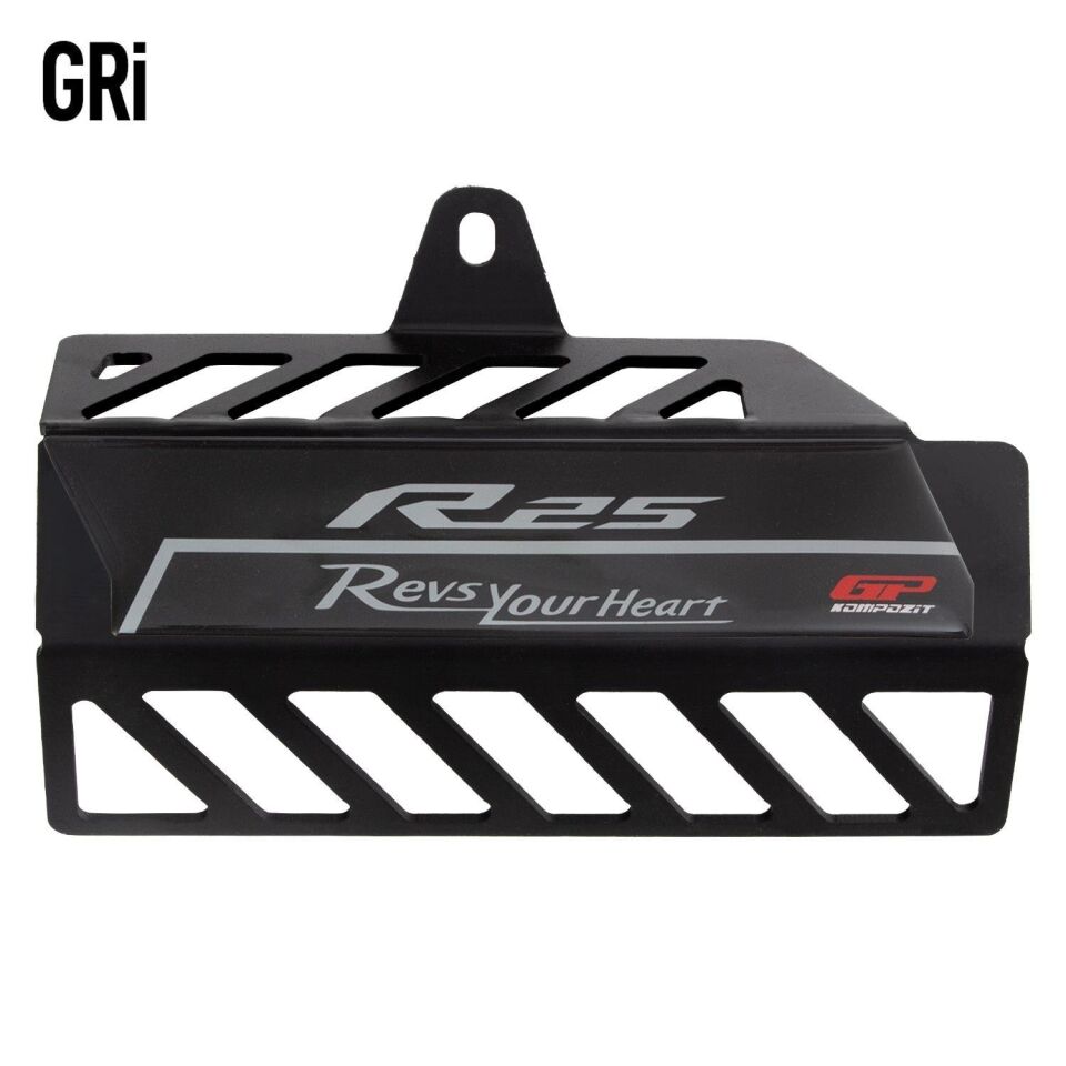 GP Kompozit Yamaha R25 2016-2024 Uyumlu Egzoz Koruma Kapağı Siyah GRİ