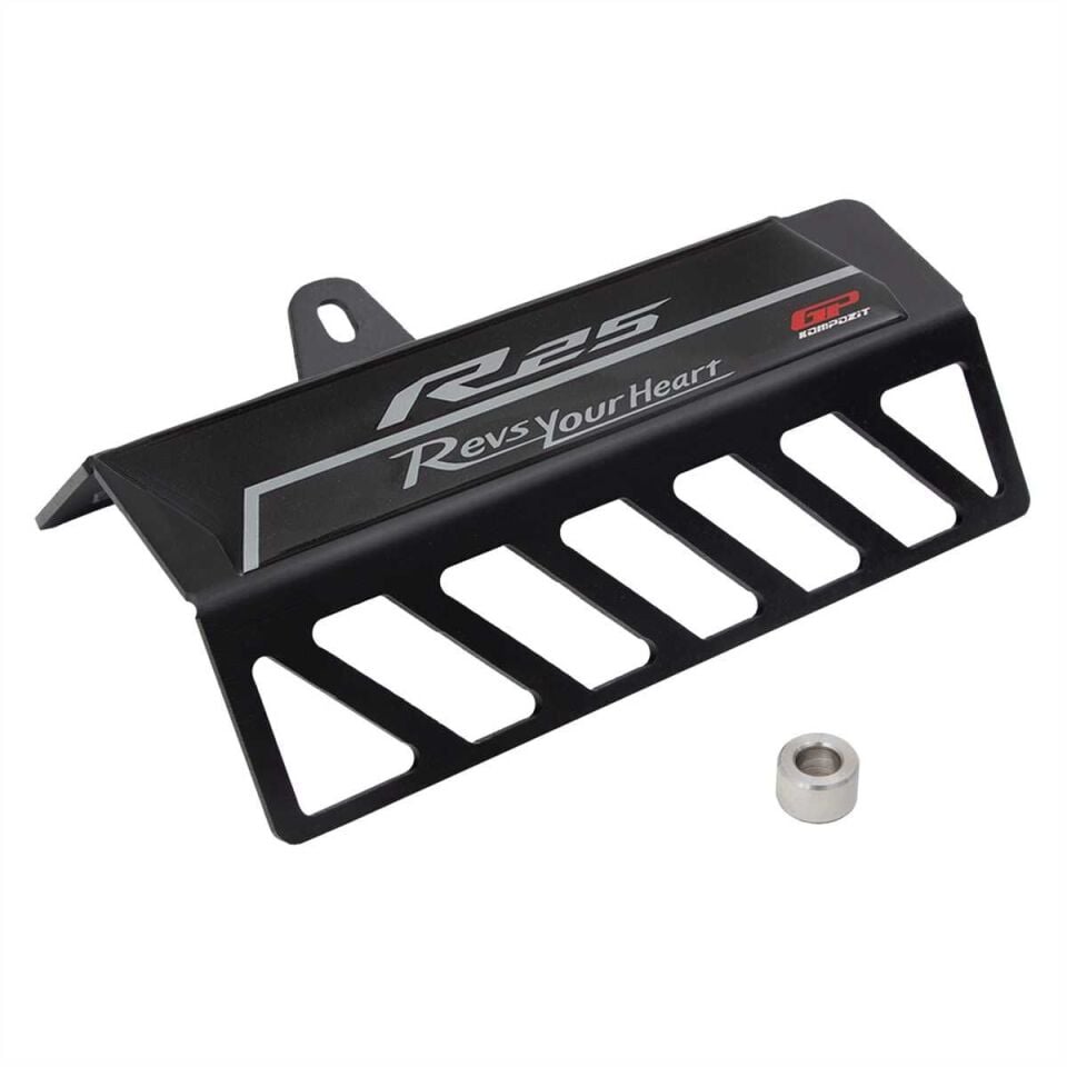 GP Kompozit Yamaha R25 2016-2024 Uyumlu Egzoz Koruma Kapağı Siyah GRİ