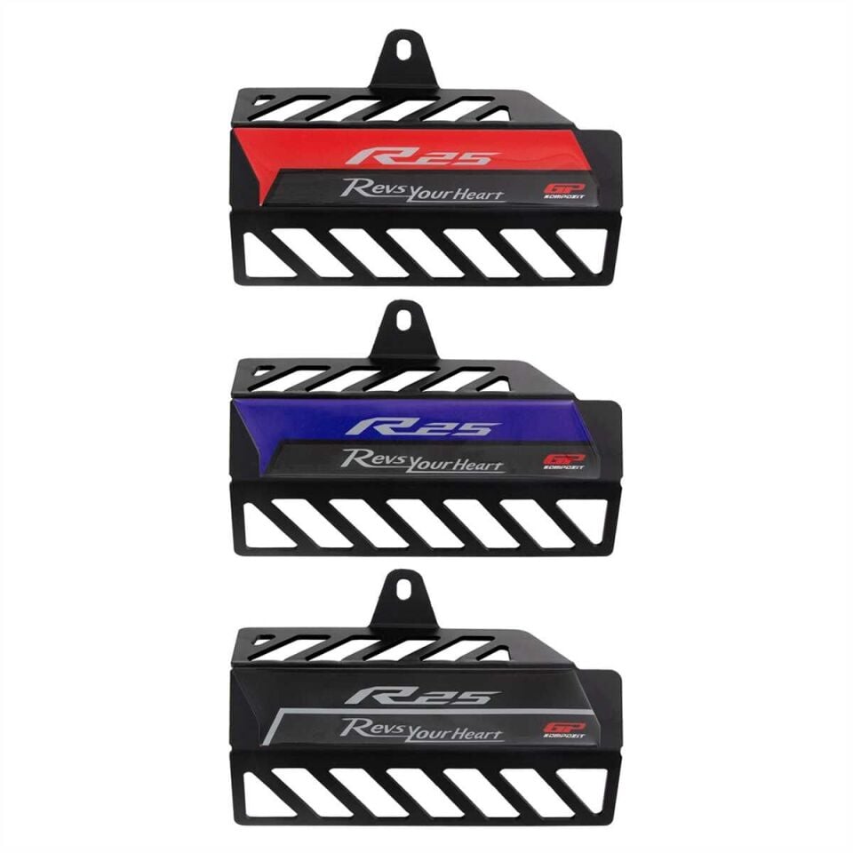 GP Kompozit Yamaha R25 2016-2024 Uyumlu Egzoz Koruma Kapağı Siyah GRİ