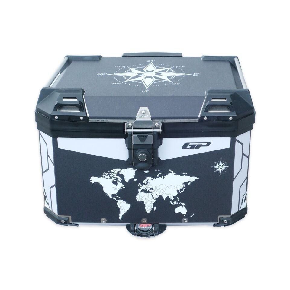GP Kompozit DSN04 Universal 57 lt Desenli Alüminyum Motosiklet Çantası
