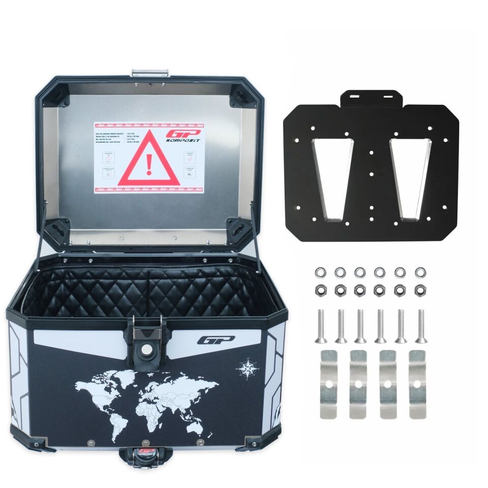 GP Kompozit DSN04 Universal 57 lt Desenli Alüminyum Motosiklet Çantası