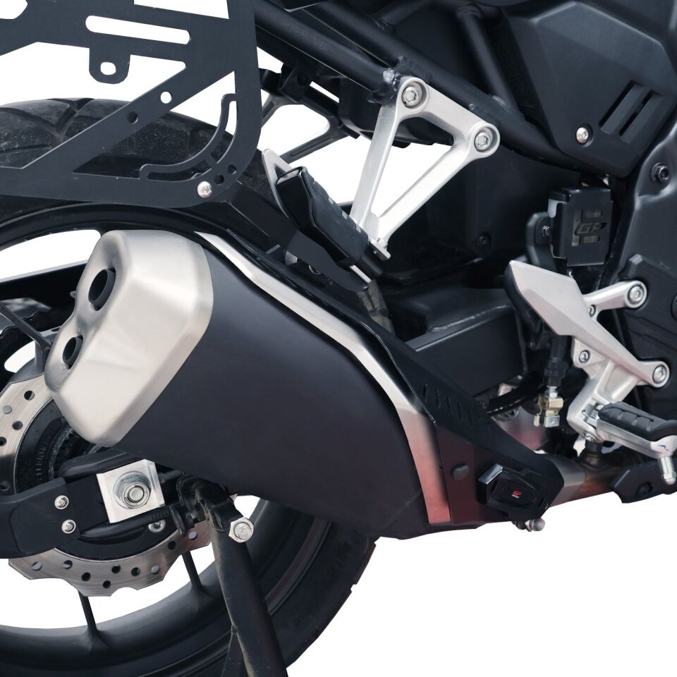 GP Kompozit Honda NX 500 2025 Uyumlu Egzoz Koruma Kapağı Siyah