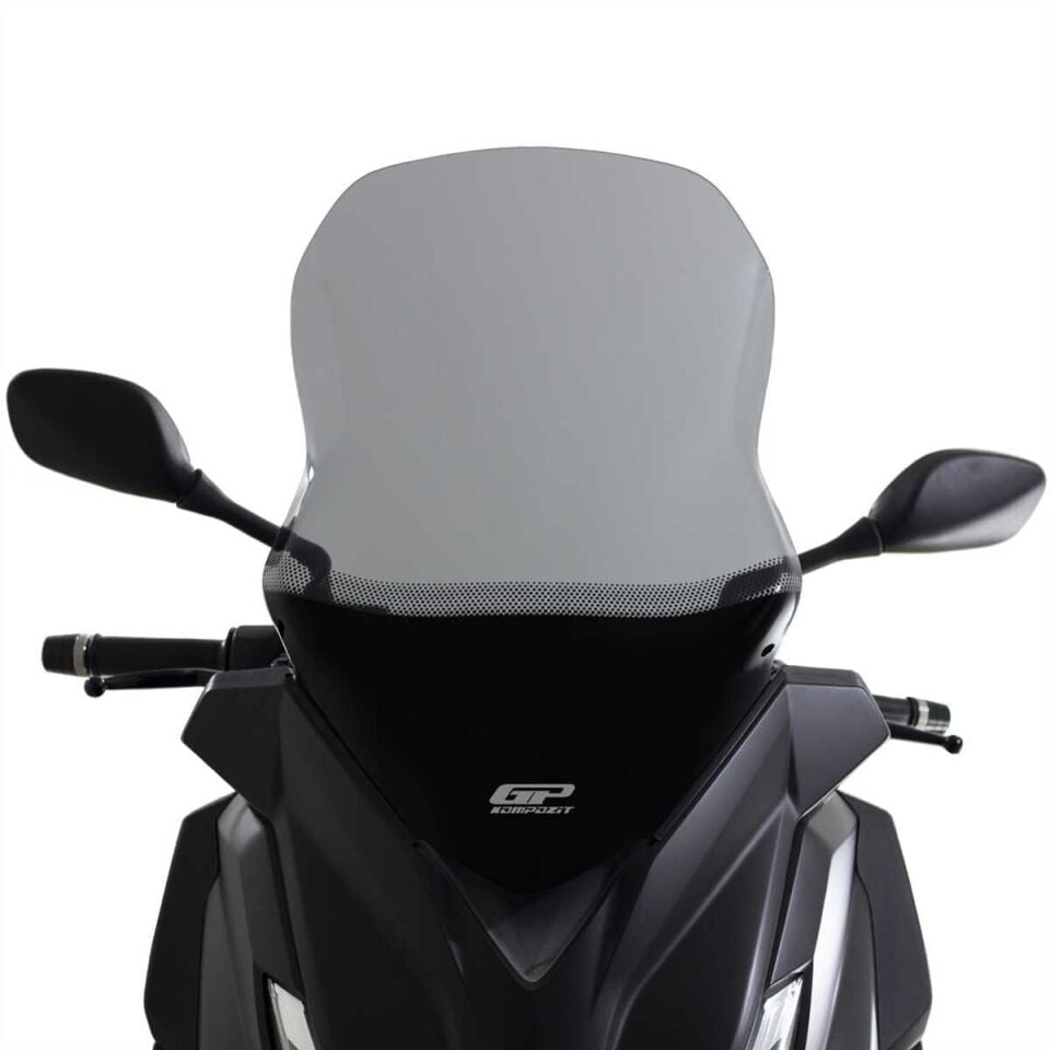 GP Kompozit Yamaha XMAX 250 / 400 2014-2017 Uyumlu Baskılı Ön Tur Camı Şeffaf 65 cm