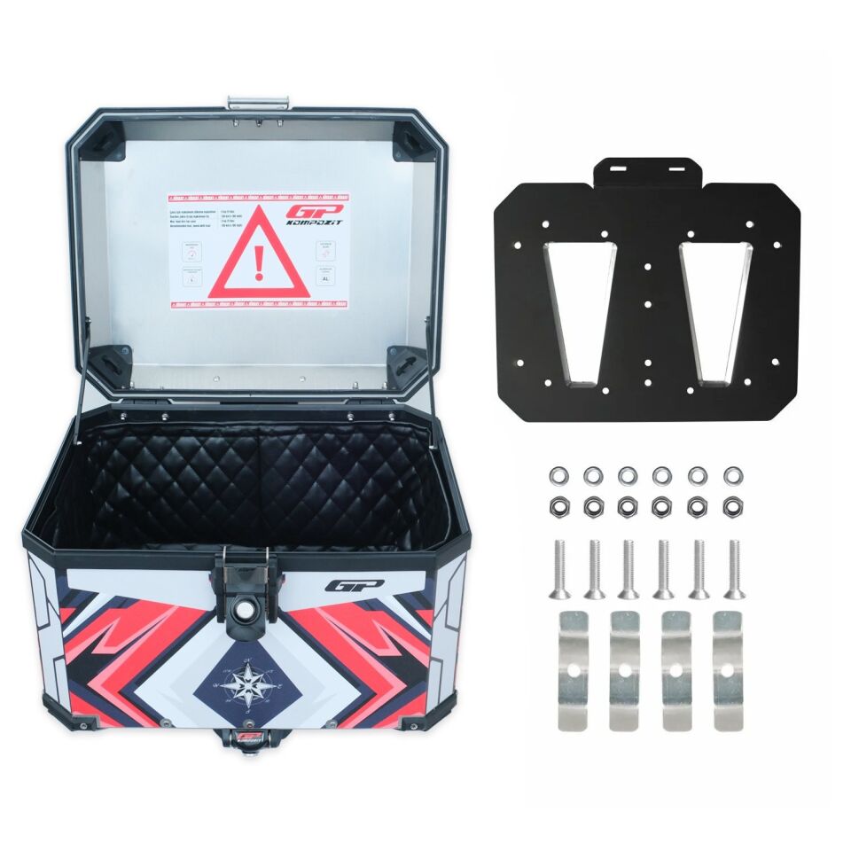 GP Kompozit DSN10 Universal 57 lt Desenli Alüminyum Motosiklet Çantası