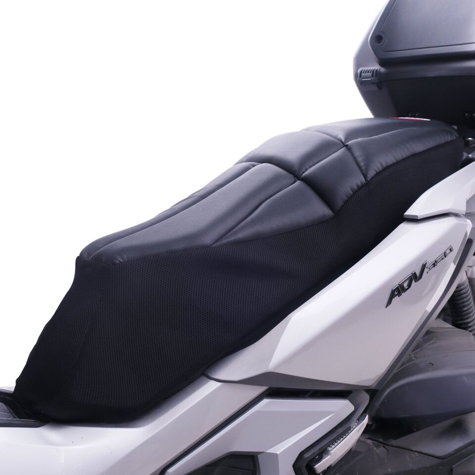 GP Kompozit Honda ADV 350 2023-2025 Uyumlu Fileli Motosiklet Konfor Sele Kılıfı Siyah