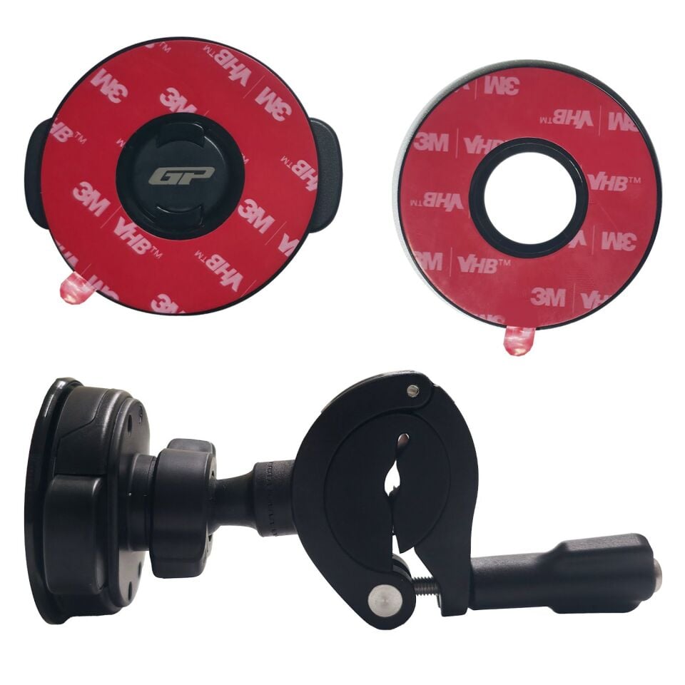 GP Kompozit TTR10 Universal Yuvarlak Tak-Çıkar Telefon Tutucu Siyah