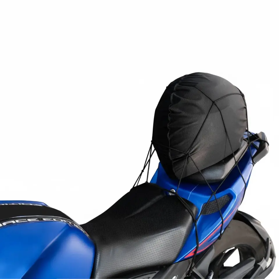 GP Kompozit Siyah Kask Filesi + 2 li Bagaj Lastiği + Buff