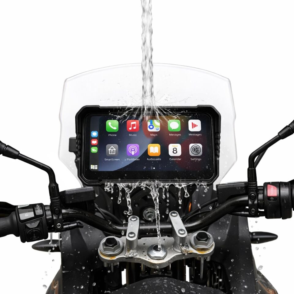 GP VOVEL M-790 6.25” Ekran Ön Arka Kameralı Motosiklet CarPlay Android Auto Multimedya Navigasyon Sistemi