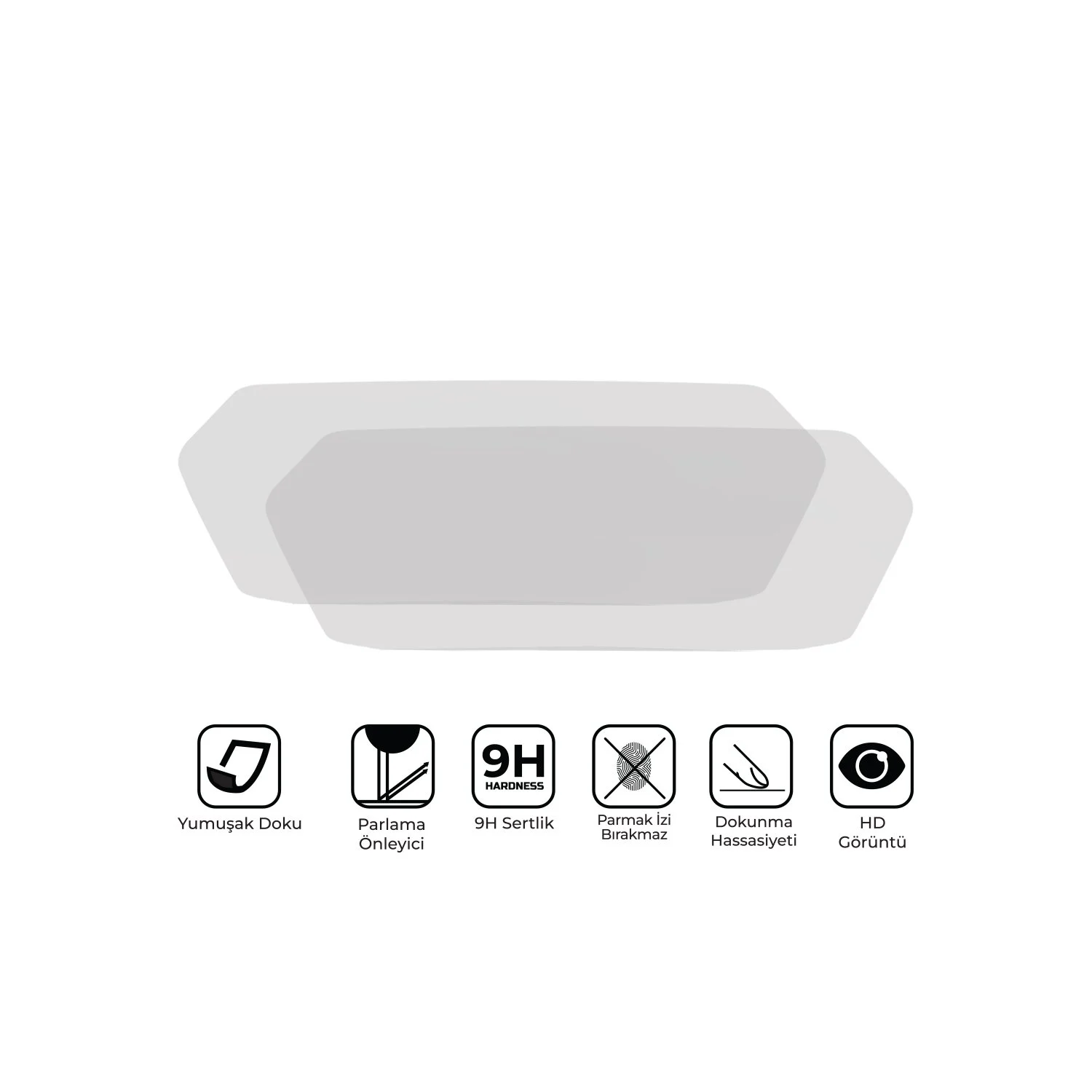 GP Kompozit Yamaha XMAX 400 2023-2024 Uyumlu Motosiklet Ekran Koruyucu Şeffaf