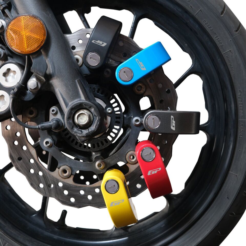 GP Kompozit DSK003 Universal Alarmlı Motosiklet Disk Kilidi Kırmızı