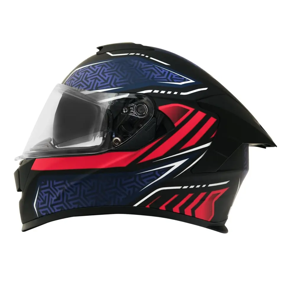 GP MY HELMET MKS001-BBR Yarış Spoiler Güneş Vizörlü Şeffaf Full Face Motosiklet Kaskı