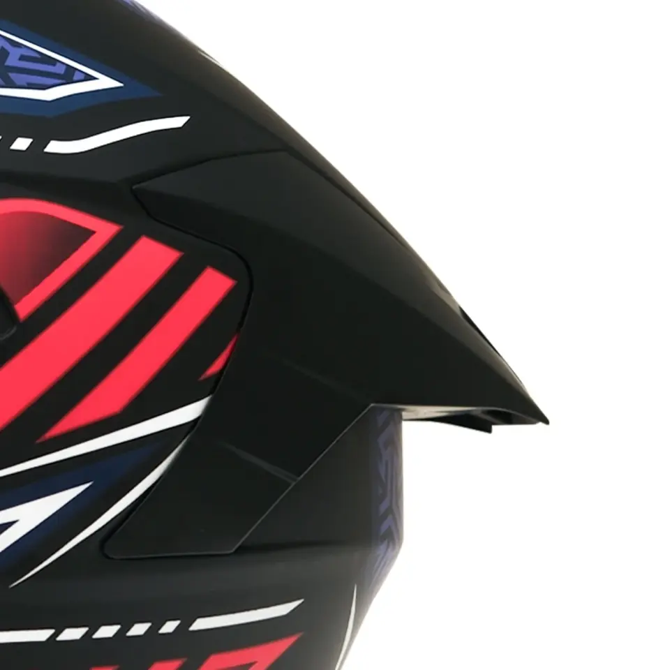 GP MY HELMET MKS001-BBR Yarış Spoiler Güneş Vizörlü Şeffaf Full Face Motosiklet Kaskı