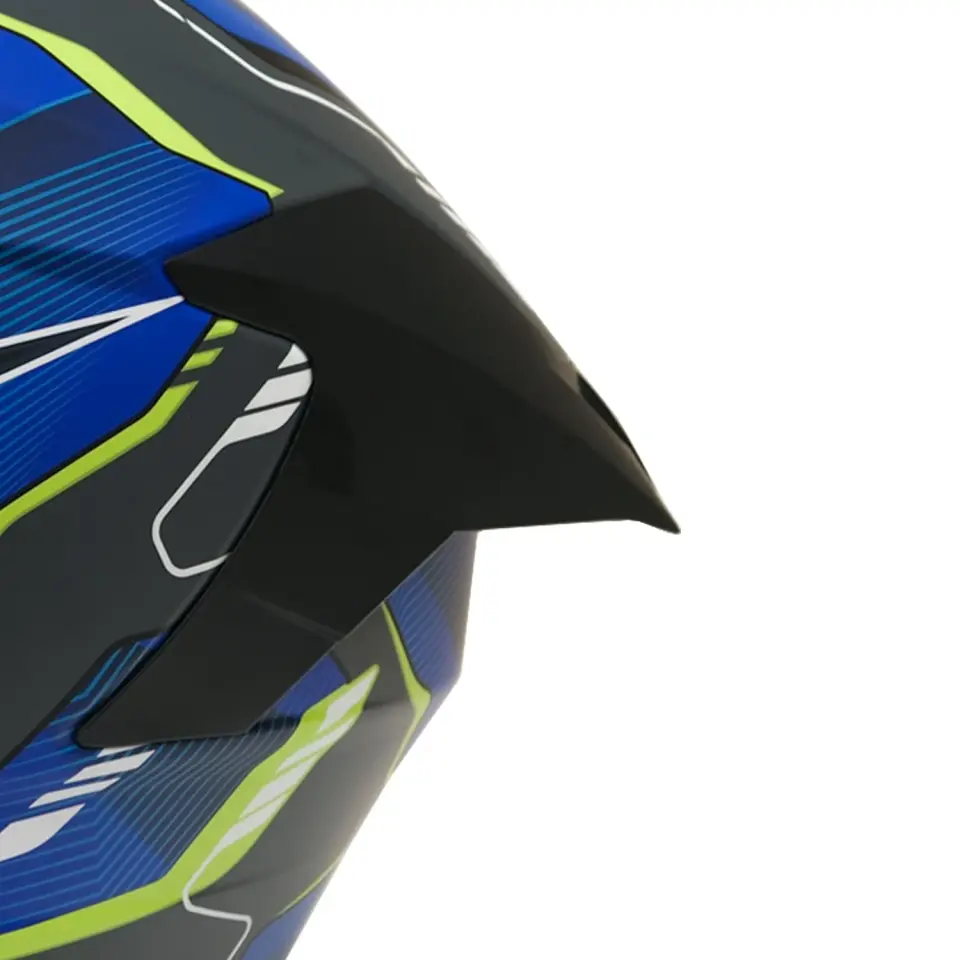 GP MY HELMET MKS001-EGBY Yarış Spoiler Güneş Vizörlü Şeffaf Full Face Motosiklet Kaskı
