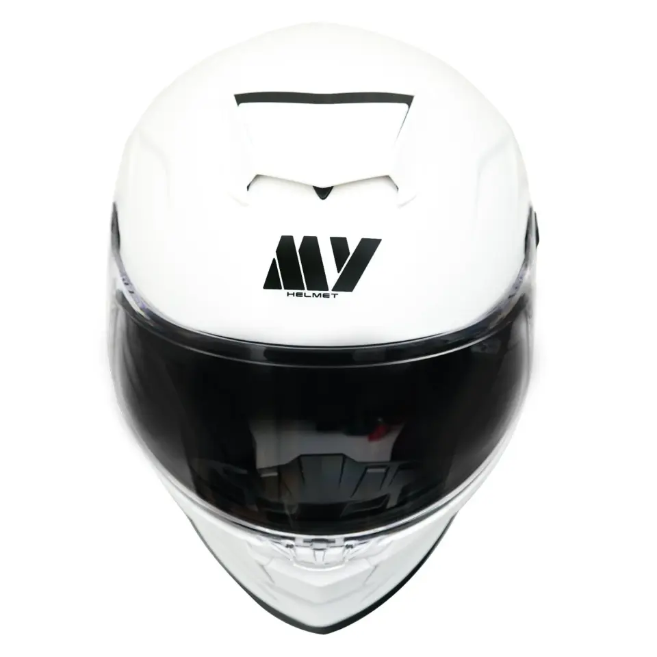 GP MY HELMET MKS001-PW Yarış Spoiler Güneş Vizörlü Şeffaf Full Face Motosiklet Kaskı