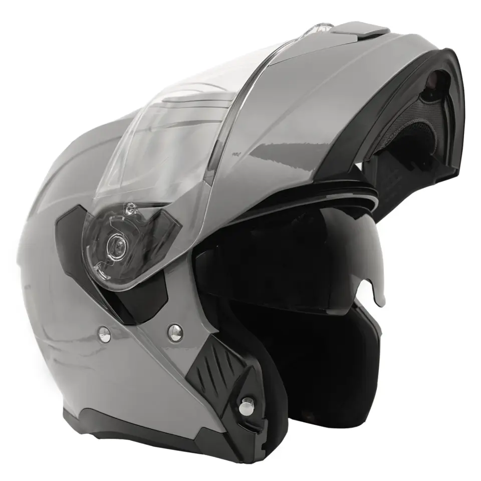 GP MY HELMET MKS002-NG Güneş Vizörlü Şeffaf Çene Açılır Motosiklet Kaskı