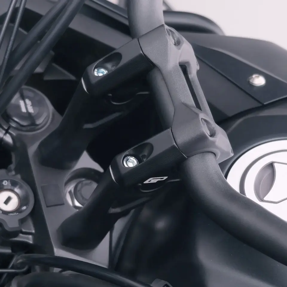 GP Kompozit Honda NX 500 2025 Uyumlu Gidon Yükseltme Siyah