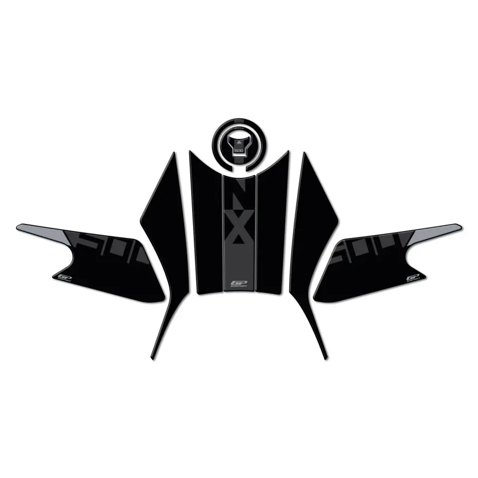 GP Kompozit Honda NX 500 2025 Uyumlu Tank Pad Seti Siyah-Gri