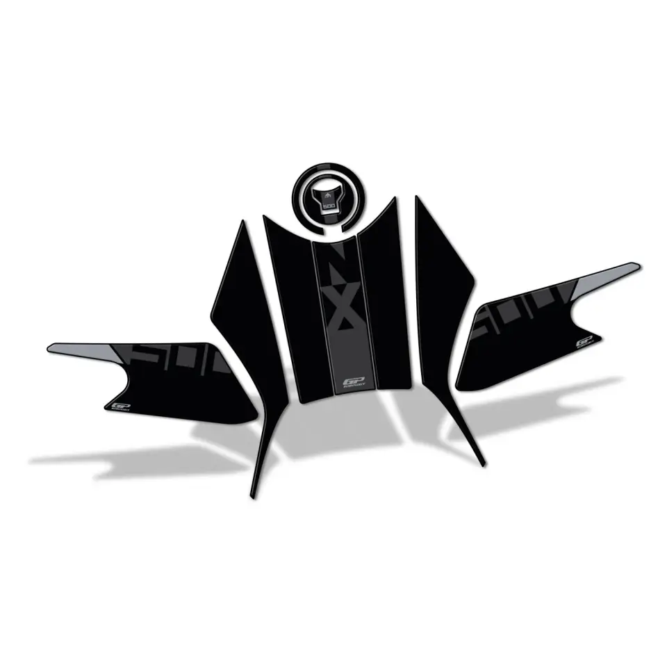 GP Kompozit Honda NX 500 2025 Uyumlu Tank Pad Seti Siyah-Gri