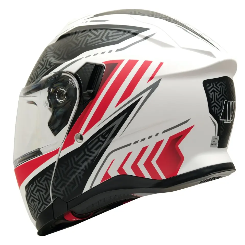 GP MY HELMET MKS002-WRB Güneş Vizörlü Şeffaf Çene Açılır Motosiklet Kaskı