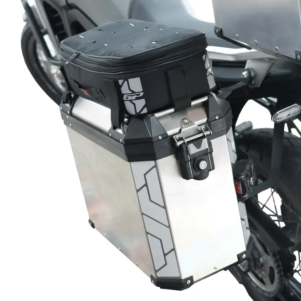 GP Kompozit KMSC04 Universal Motosiklet Yan Çanta Üstü Kumaş Çanta Siyah