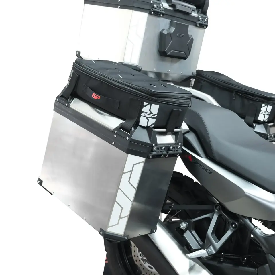 GP Kompozit KMSC04 Universal Motosiklet Yan Çanta Üstü Kumaş Çanta Siyah
