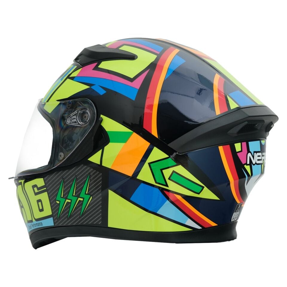 GP NERO MKS003-BB5NY Güneş Vizörlü Şeffaf Full Face Motosiklet Kaskı