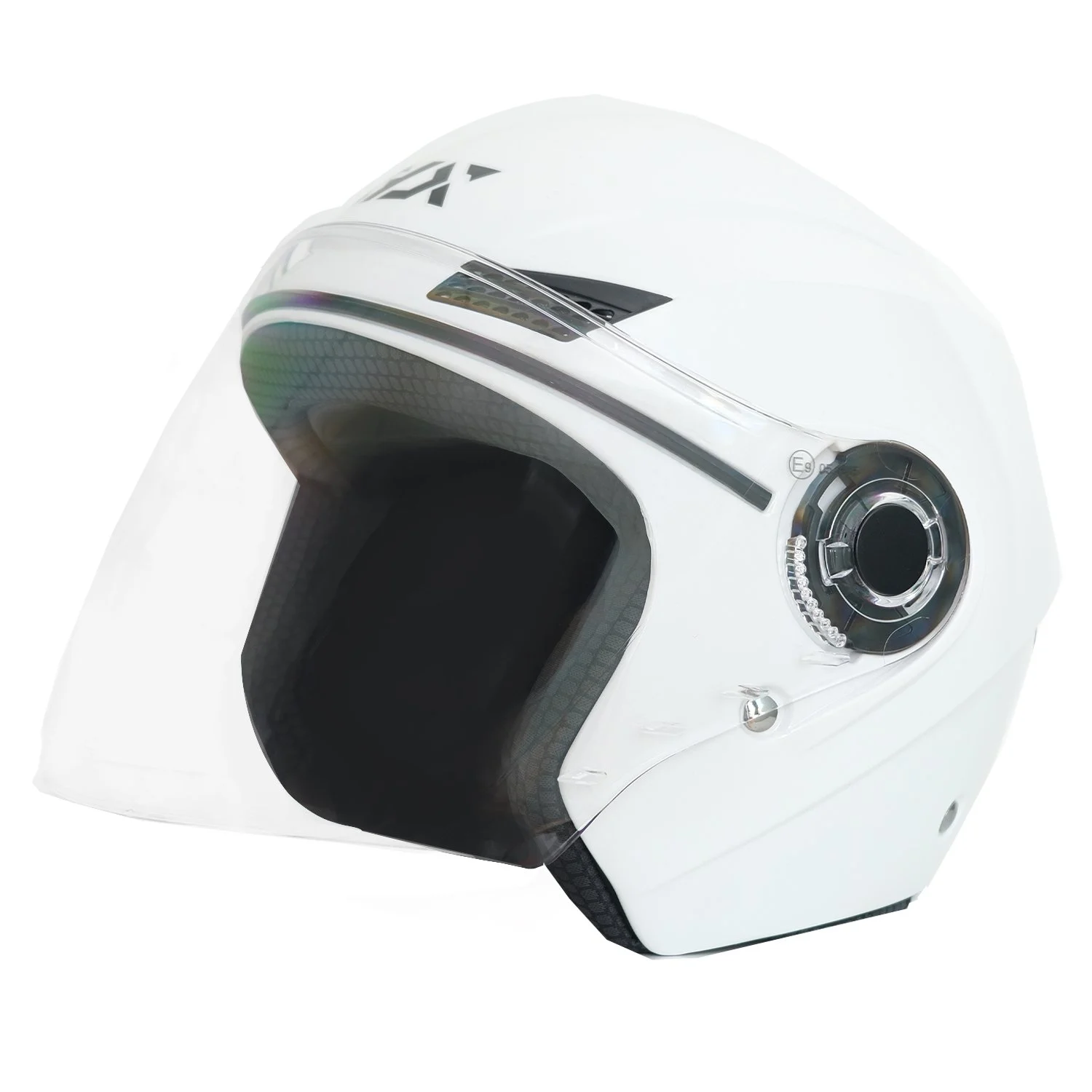 GP GX MKS005-PW Şeffaf Vizörlü Motosiklet Yarım Kask