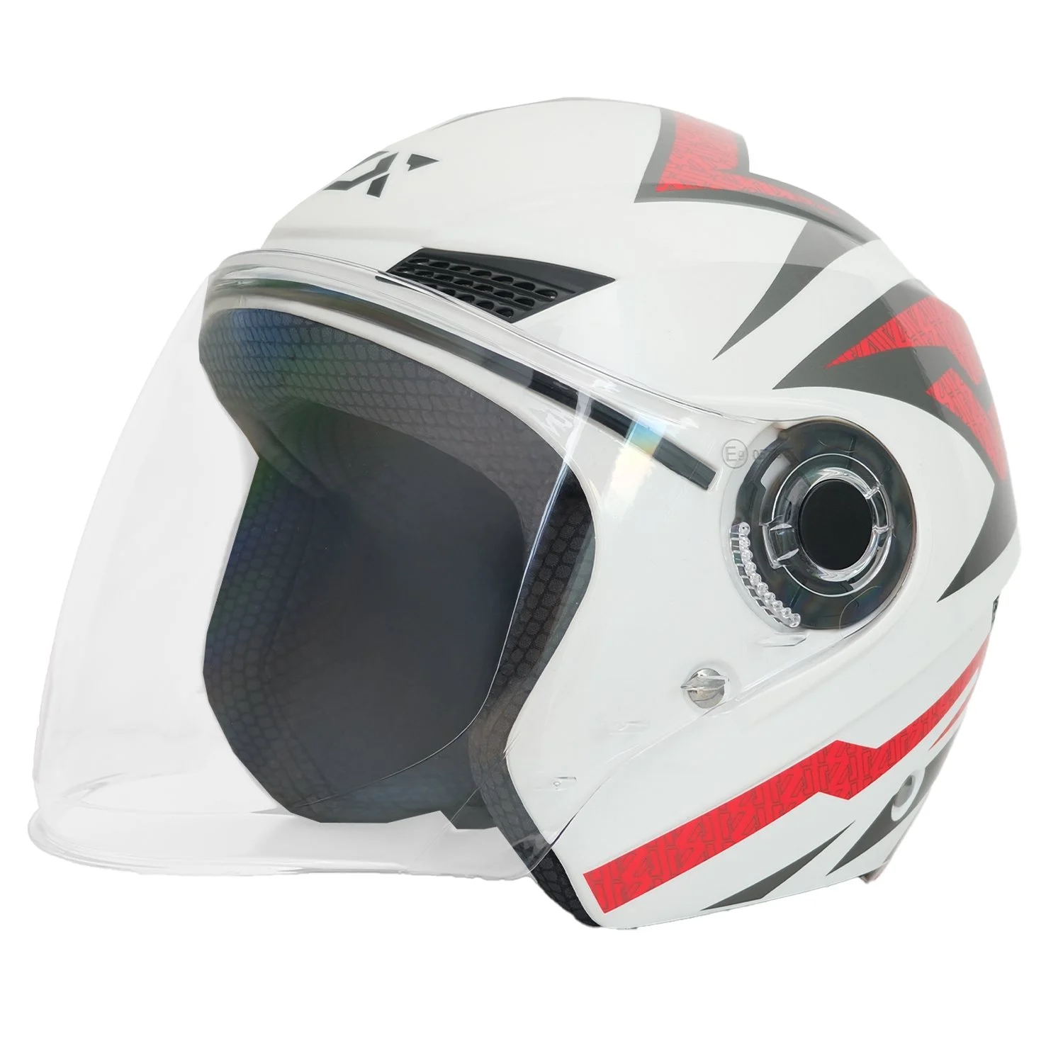 GP GX MKS005-PWRG Şeffaf Vizörlü Motosiklet Yarım Kask
