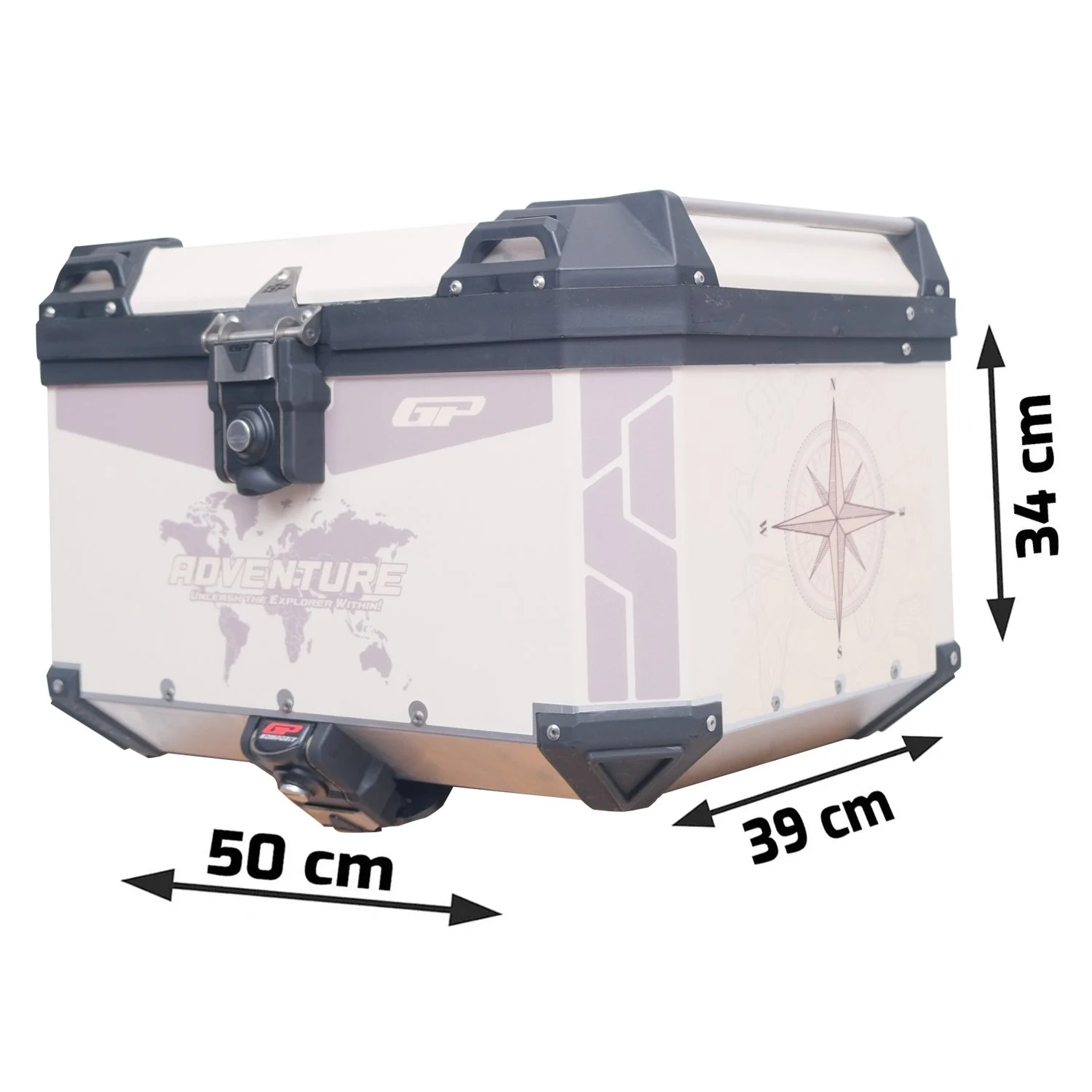 GP Kompozit DSN02 Universal 45 lt Desenli Alüminyum Motosiklet Çantası