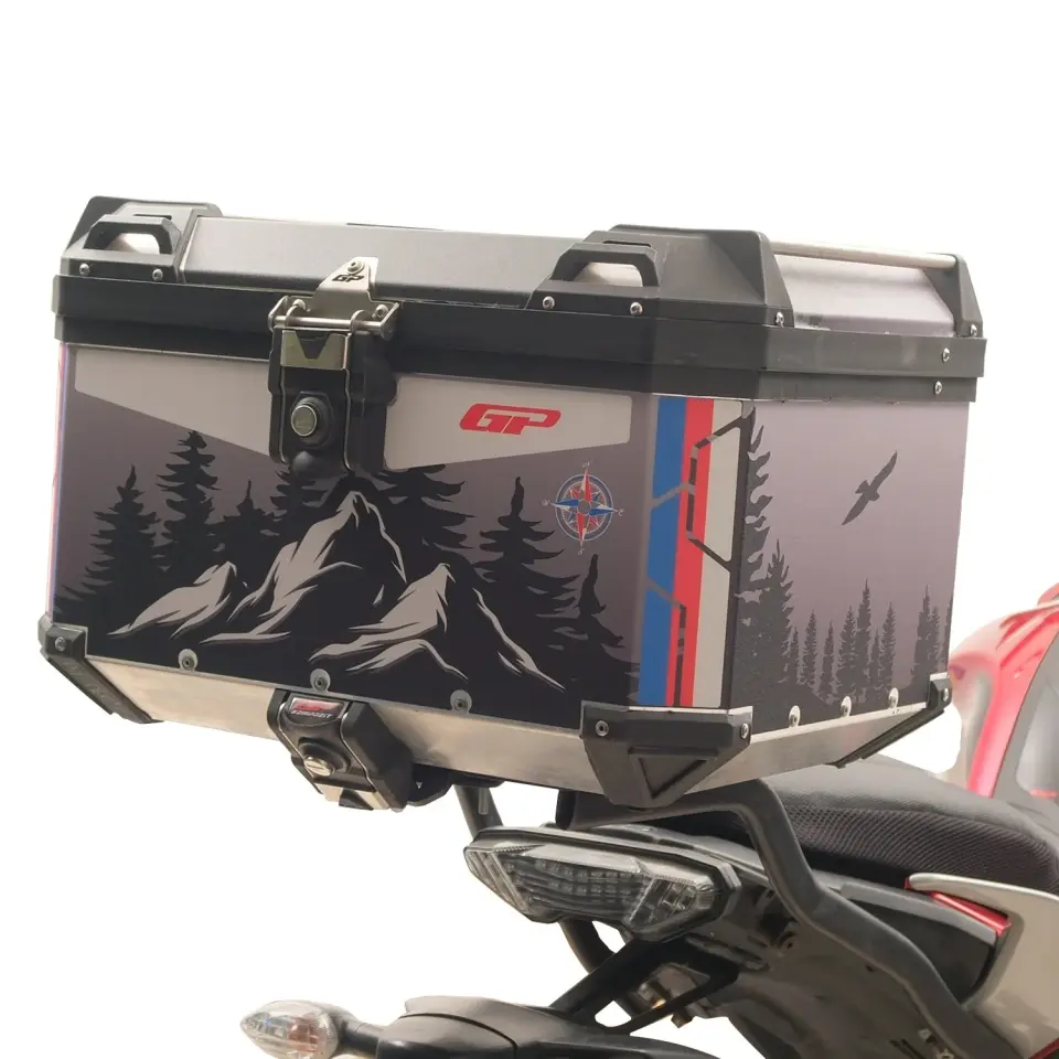 GP Kompozit DSN06 Universal 45 lt Desenli Alüminyum Motosiklet Çantası