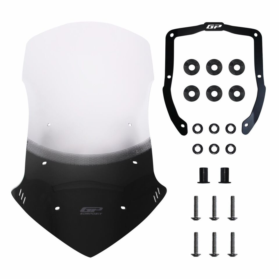 GP Kompozit Honda NC 750 X 2021-2024 Uyumlu Baskılı Tur Camı Şeffaf 59 CM