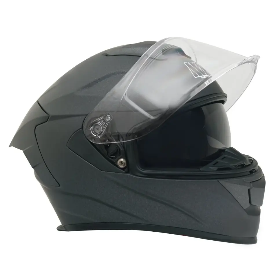 GP MY HELMET MKS001-MG Yarış Spoiler Güneş Vizörlü Şeffaf Full Face Motosiklet Kaskı
