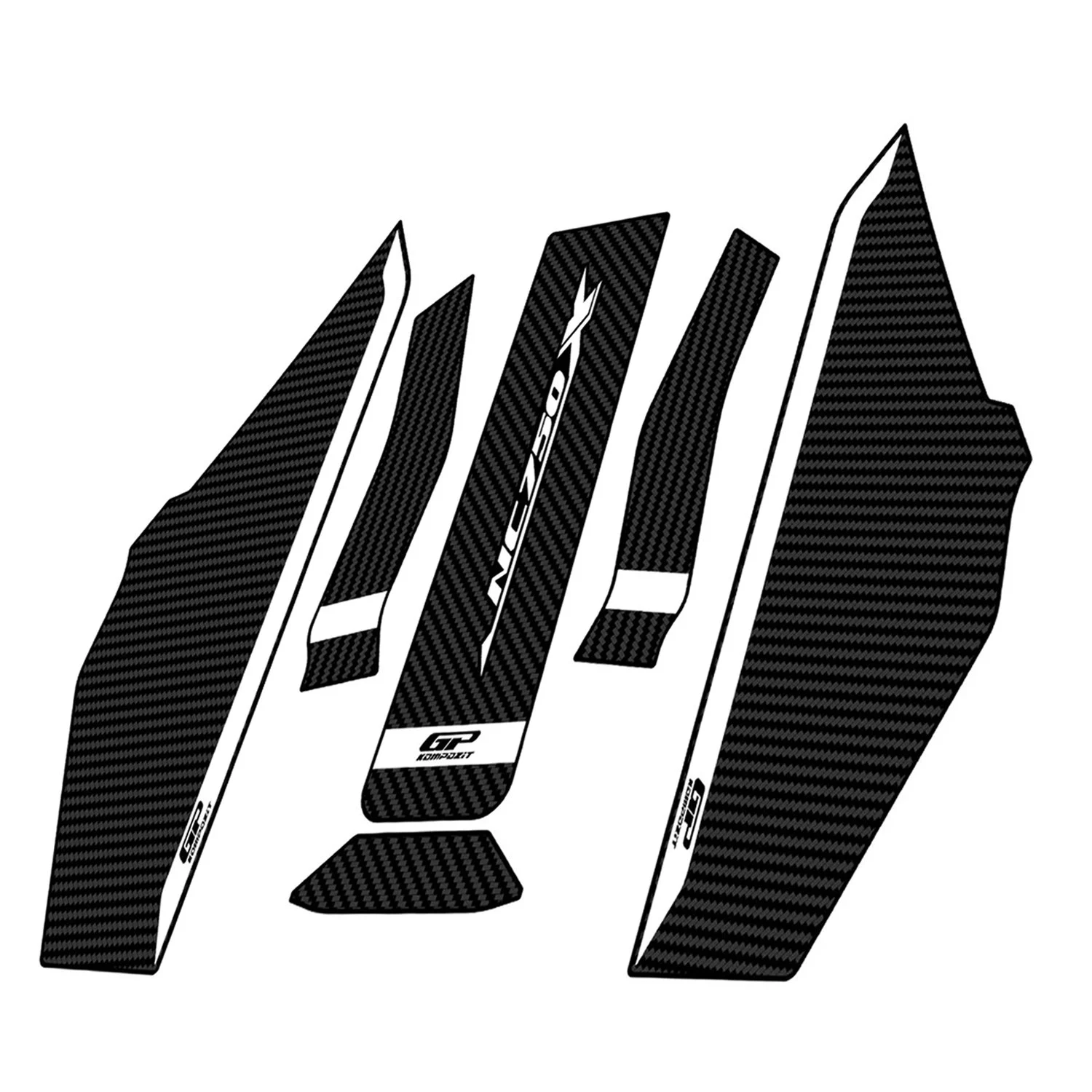 GP Kompozit Honda NC 750 X 2025 Uyumlu Tank Pad Karbon-Beyaz