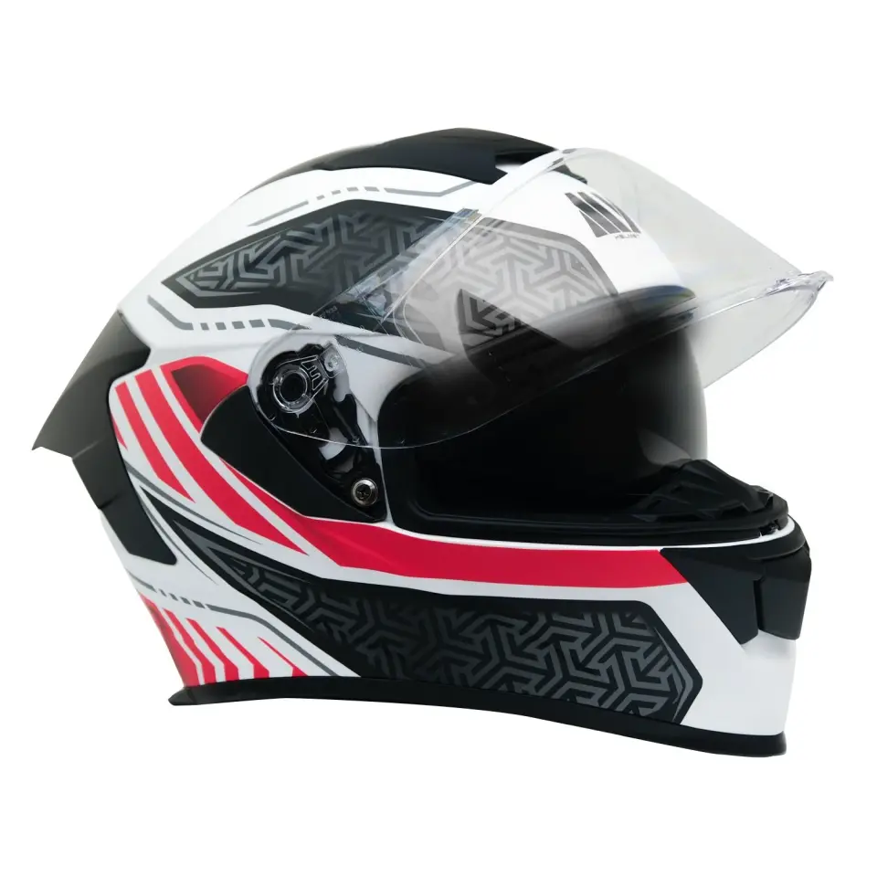 GP MY HELMET MKS001-WRB Yarış Spoiler Güneş Vizörlü Şeffaf Full Face Motosiklet Kaskı