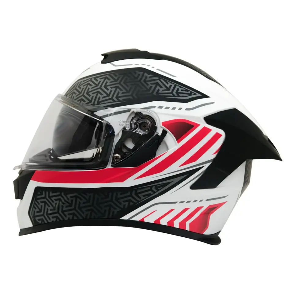 GP MY HELMET MKS001-WRB Yarış Spoiler Güneş Vizörlü Şeffaf Full Face Motosiklet Kaskı