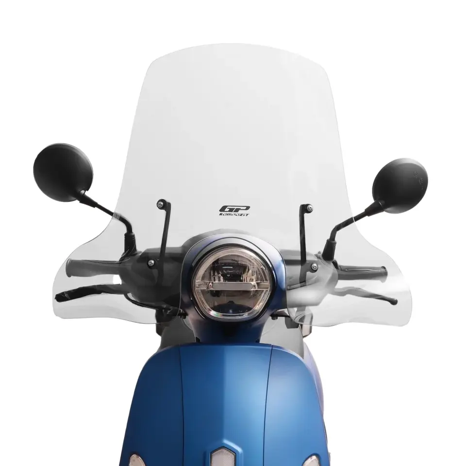 GP Kompozit SYM Fiddle 4 2022-2024 Uyumlu Gidon Bağlantılı Elcikli Ön Cam Şeffaf 54 cm